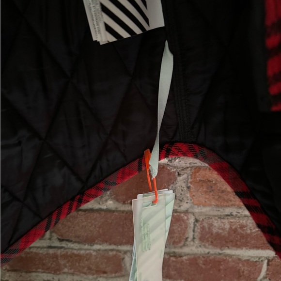 Off-white Red Flannel Jacket - Picture 6 of 7